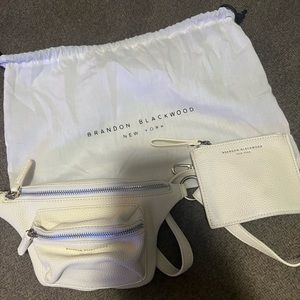 Brandon Blackwood White Leather Fanny pack. Never worn.